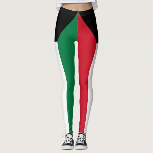 Koeweit Flag Leggings (Voorkant)