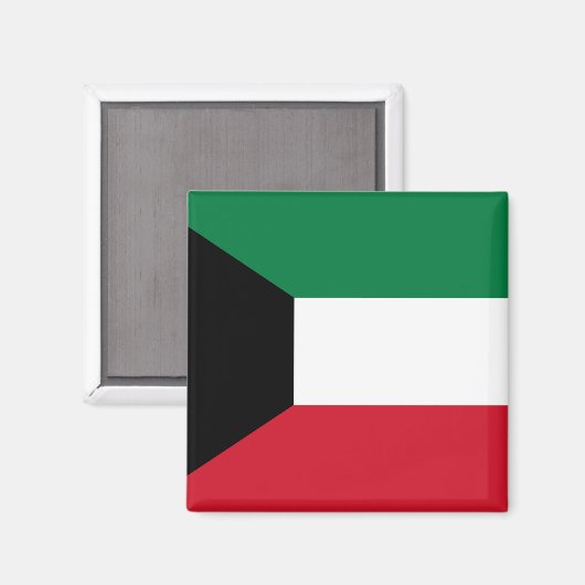 Koeweit Flag Magneet (Voorkant / Achterkant)