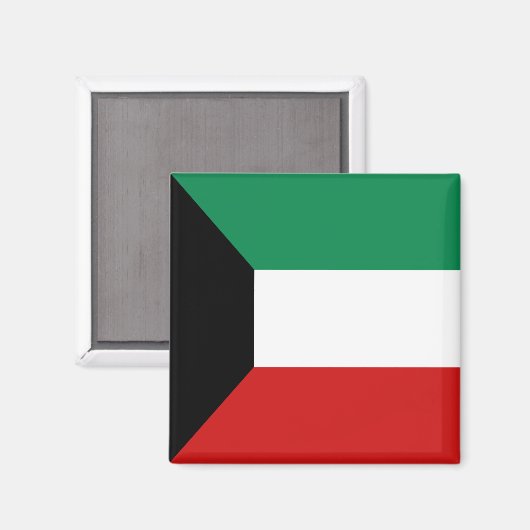 Koeweit Flag Magnet (Voorkant / Achterkant)