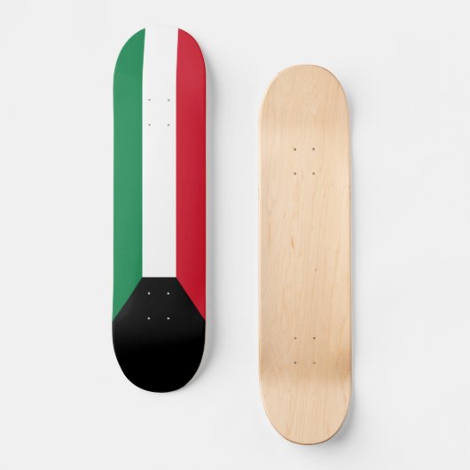 Koeweit Flag Persoonlijk Skateboard (Voorkant)