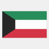 Koeweit Flag Rechthoekige Sticker (Voorkant)