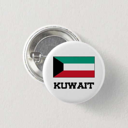 Koeweit Flag Ronde Button 3,2 Cm (Voorkant /achterkant)