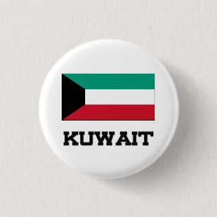 Koeweit Flag Ronde Button 3,2 Cm