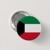 Koeweit Flag Ronde Button 3,2 Cm (Voorkant /achterkant)