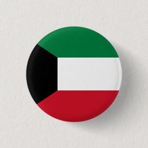 Koeweit Flag Ronde Button 3,2 Cm