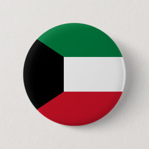 Koeweit Flag Ronde Button 5,7 Cm