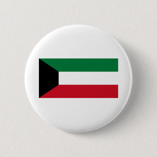 Koeweit Flag Ronde Button 5,7 Cm