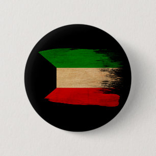 Koeweit Flag Ronde Button 5,7 Cm