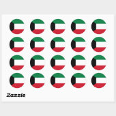 Koeweit Flag Ronde Sticker (Vel)