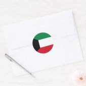 Koeweit Flag Ronde Sticker (Envelop)