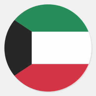 Koeweit Flag Ronde Sticker
