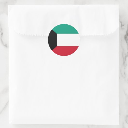 Koeweit Flag Ronde Sticker (Tas)