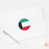 Koeweit Flag Ronde Sticker (Envelop)