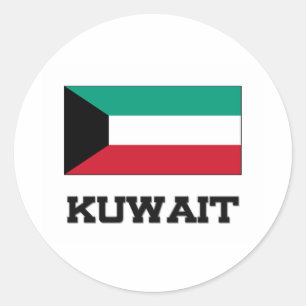 Koeweit Flag Ronde Sticker