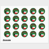 Koeweit Flag Ronde Sticker (Vel)