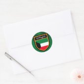 Koeweit Flag Ronde Sticker (Envelop)