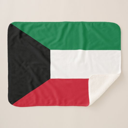 Koeweit Flag Sherpa Deken (Voorkant (horizontaal))