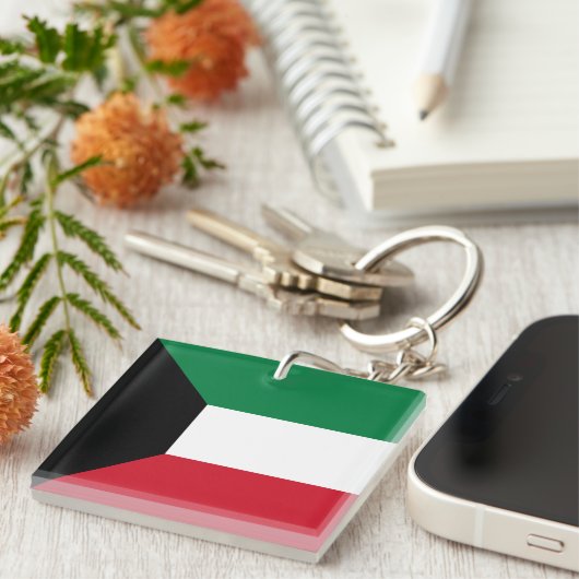 Koeweit Flag Sleutelhanger (Voorkant Rechts)