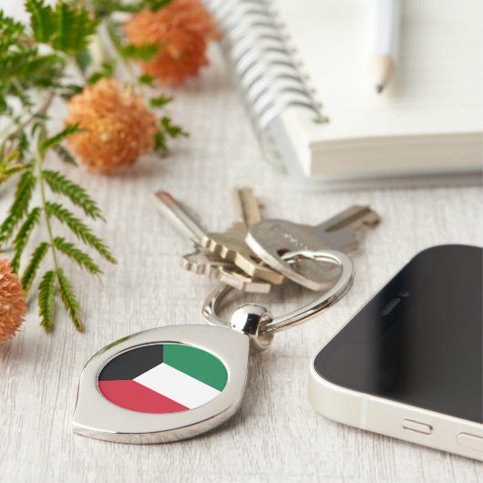 Koeweit Flag Sleutelhanger (Zijkant)