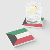 Koeweit Flag Stenen Onderzetter (Zijkant)