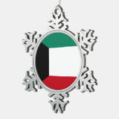 Koeweit Flag Tin Sneeuwvlok Ornament (Rechts)
