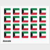 Koeweit Flag Vierkante Sticker (Vel)