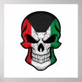 Koeweit glimlachende schedelvlag poster (Voorkant)