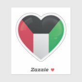 Koeweit Love Flag Sticker (Vel)