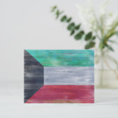 Koeweit noodlijdende vlag briefkaart (Staand voorkant)