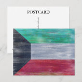 Koeweit noodlijdende vlag briefkaart (Voorkant / Achterkant)
