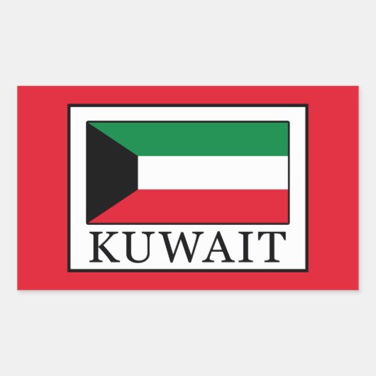 Koeweit Rechthoekige Sticker (Voorkant)