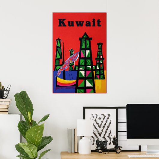 Koeweit reisposter poster (Thuiskantoor)