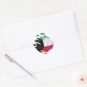 Koeweit Ripped Flag Classic Round Sticker (Envelop)