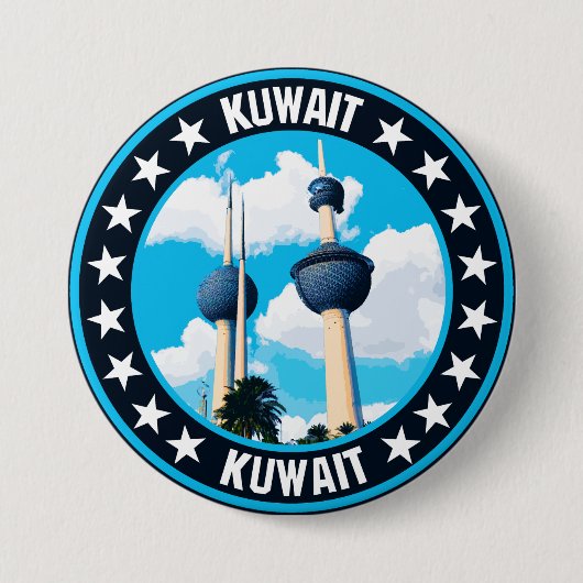 Koeweit Ronde Button 7,6 Cm (Voorkant)