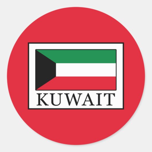 Koeweit Ronde Sticker (Voorkant)