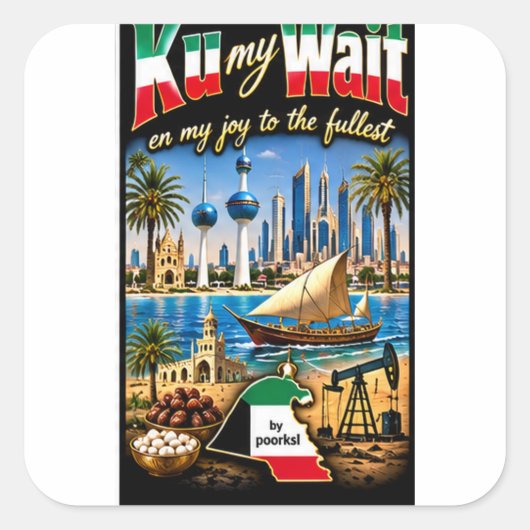 Koeweit Sticker (Voorkant)