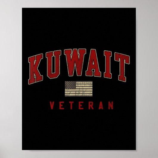 Koeweit Veteran Shirt Military Service Poster (Voorkant)