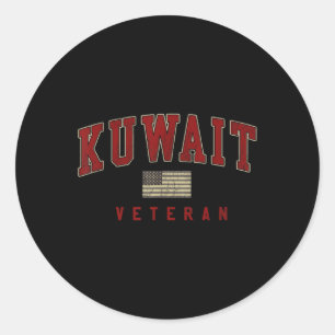 Koeweit Veteran Shirt Military Service Ronde Sticker