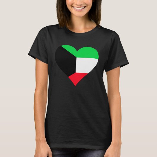 Koeweit Vlag Hart Koeweit Liefde Koeweit T-shirt (Voorkant)