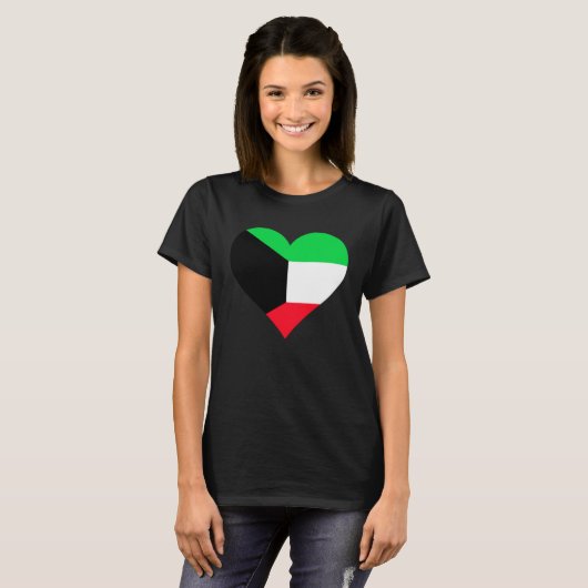 Koeweit Vlag Hart Koeweit Liefde Koeweit T-shirt (Voorkant volledig)
