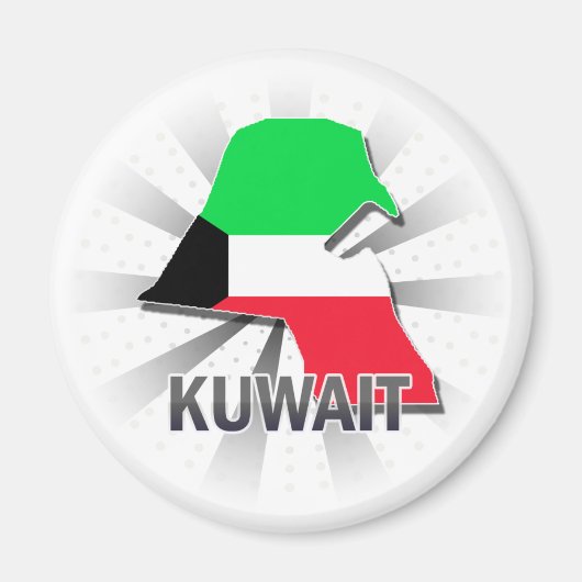 Koeweit Vlag Kaart 2.0 Magneet (Voorkant)