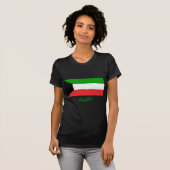 Koeweit vlag met naam in het Arabisch T-shirt (Voorkant volledig)