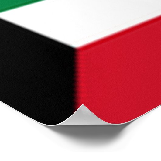 Koeweit - vlag - poster (Hoek)