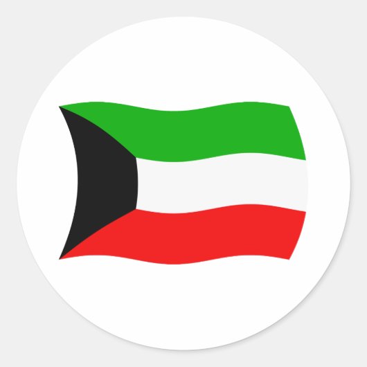 Koeweit Vlag Sticker (Voorkant)