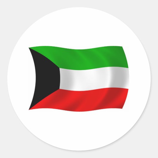Koeweit Vlag Sticker (Voorkant)