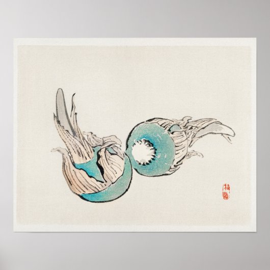 Koeweitbollen van Kono Bairei (1844-1895) Poster (Voorkant)