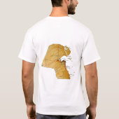 Koeweitmarkering + Kaart + Tekst T-shirt (Achterkant)