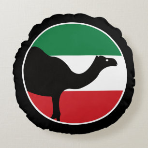 Koeweitse Dromedarische Nationale Dierenvlag Rond Kussen