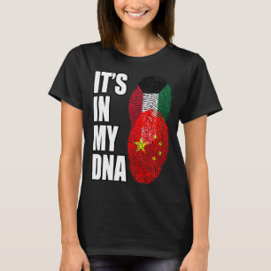 Koeweitse en Chinese mix DNA erfgoed vlag T-shirt