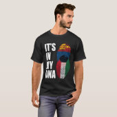 Koeweitse en Mongoolse mix DNA erfgoed vlag T-shirt (Voorkant volledig)